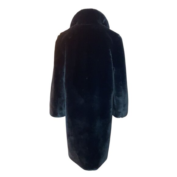 K. Zell Paris faux fur coat teddy bear coat size M black - Picture 3 of 9